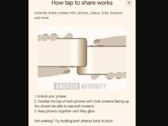 L’interfaccia utente Faucet to Share di Android è stata individuata in un nuovo leak che rivela come funzionerà la condivisione di file basata su NFC