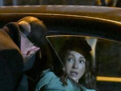 Oh amico! Michelle Keegan gira per la prima volta con la star di The Inbetweeners, James Buckley, mentre lavorano sul set del nuovo movie drammatico di Harlan Coben, The Woods.