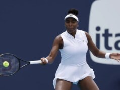 Venus Williams, 45 anni, giocherà il doppio agli Open di Francia