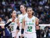 Le star di La Salle escono dalla piscina di Alas Pilipinas dopo la corsa UAAP