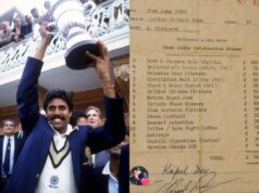"Firma forgiata di Kapil Dev": L’ex stella indiana espone il disegno di legge virale sulla celebrazione della Coppa del Mondo 1983