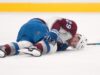 La star di Avalanche Nathan MacKinnon ha zoppicato in Gara 3 contro Golden Knights
