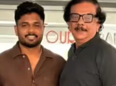 Priyadarshan incontra il giocatore di cricket Sanju Samson